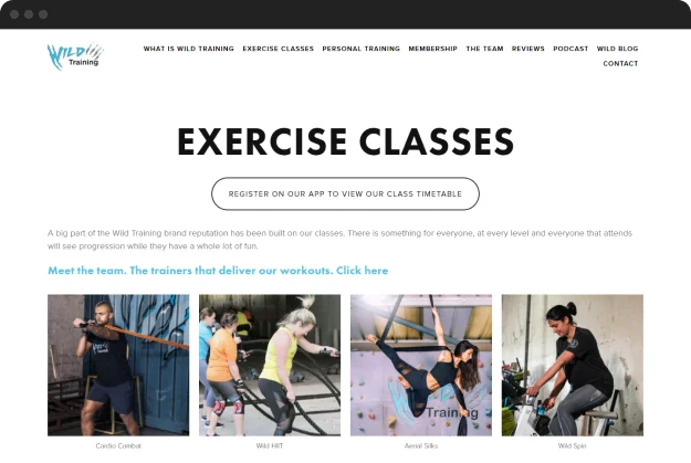 Wild training web-site